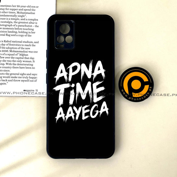 Vivo V20 - Apna Time Ayega - Premium Printed Glass soft Bumper Shock Proof Case