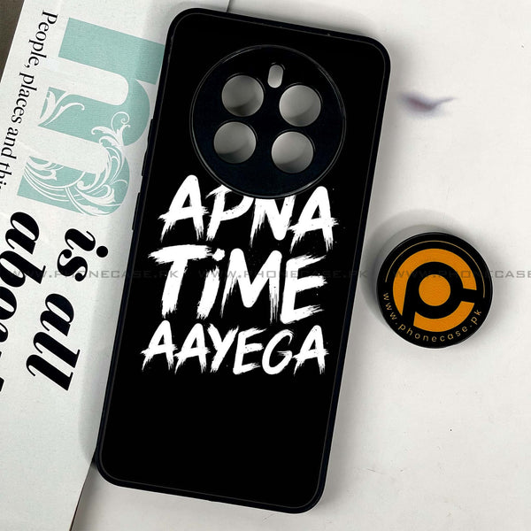 Realme 12 - Apna Time Ayega - Premium Printed Glass soft Bumper Shock Proof Case