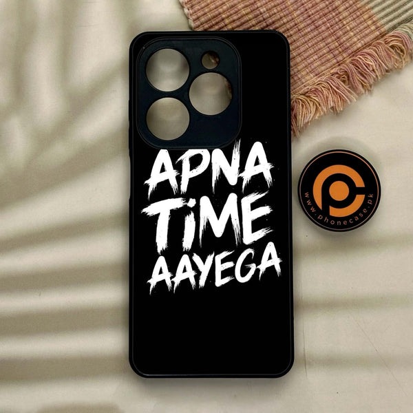 Tecno Spark GO 2024/ Smart 8/ Spark 20/ 20c/ Pop 8/ Hot 40i - Apna Time Ayega - Premium Metal Printed soft Bumper Shock Proof Case CS-11677 CS-11680 CS-11692 CS-35518