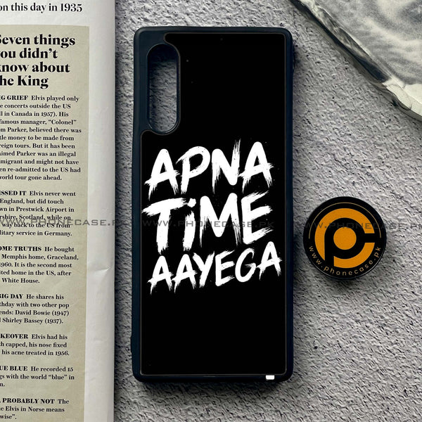 LG G9 - Apna Time Ayega - Premium Metal Printed soft Bumper shock Proof Case