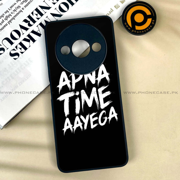 Xiaomi Redmi A3x - Apna Time Ayega -  Premium Printed Metal soft Bumper shock Proof Case