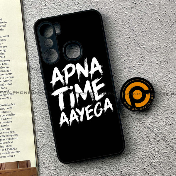 Infinix Hot 12 Pro - Apna Time Ayega - Premium Printed Metal soft Bumper shock Proof Case