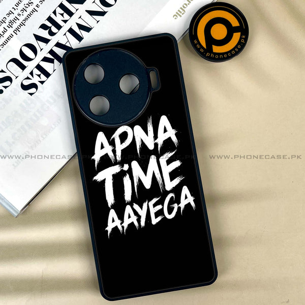 Tecno Camon 30 Pro 5G - Apna Time Ayega -  Premium Printed Metal soft Bumper shock Proof Case