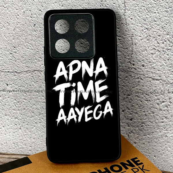 Xiaomi 14T - Apna Time Ayega - Premium Printed Glass soft Bumper shock Proof Case