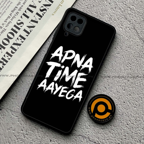 Samsung Galaxy A12 - Apna Time Ayega - Premium Printed Glass Case