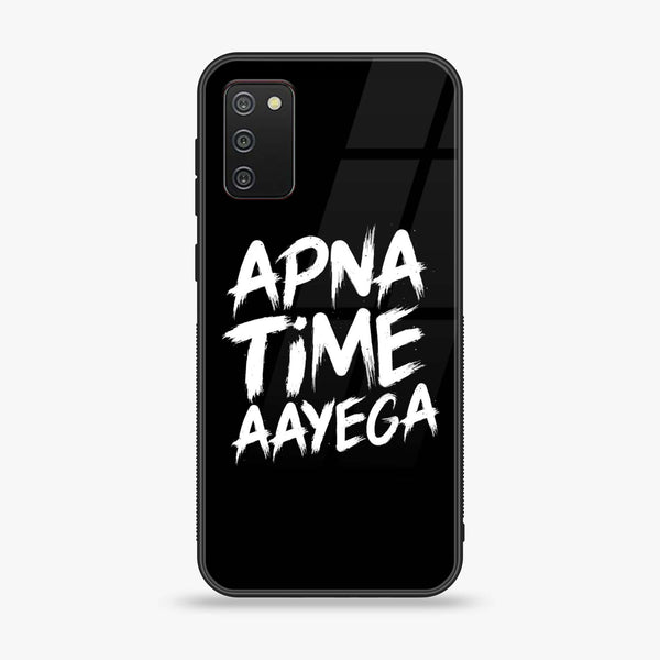 Samsung Galaxy A02s - Apna Time Ayega - Premium Printed Glass Case