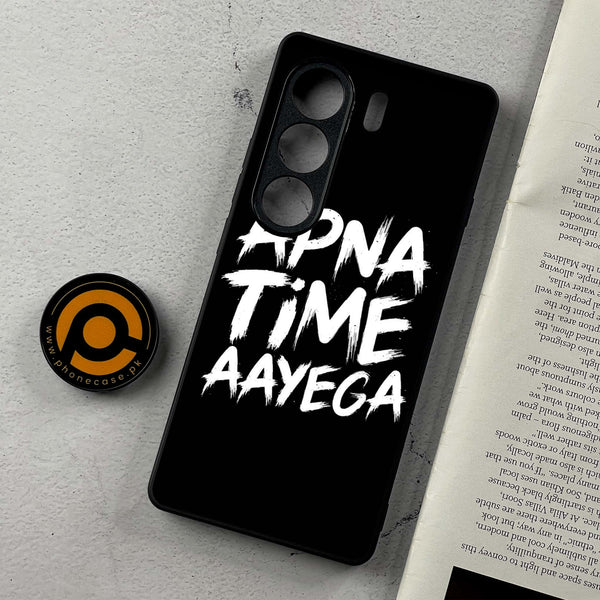 Tecno Camon 40 Pro - Apna Time Ayega - Premium Metal Printed Soft Bumper Shockproof Case