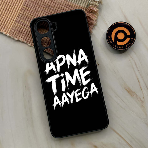 Vivo Y400 - Apna Time Ayega - Premium Metal Printed soft Bumper shock Proof Case