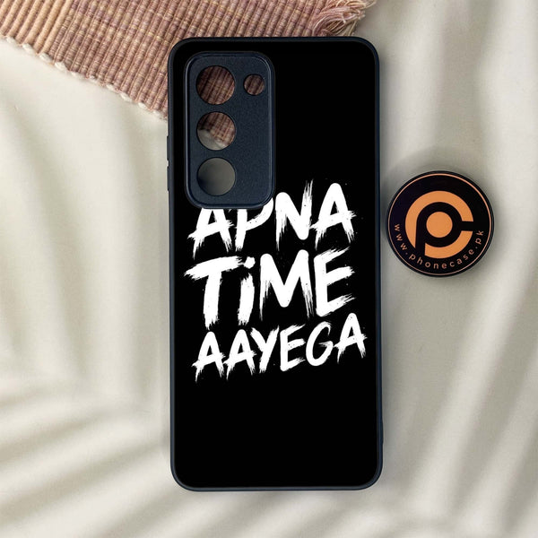 Oppo A5 2025 - Apna Time Ayega - Premium Metal Printed soft Bumper shock Proof Case