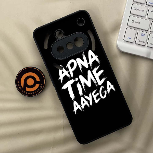 Nothing Phone 3a - Apna Time Ayega - Premium Metal Printed soft Bumper shock Proof Case