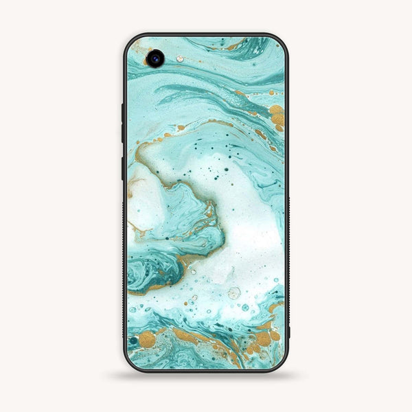 Vivo Y83 - Aqua Blue Marble Design - Premium Printed Glass Case