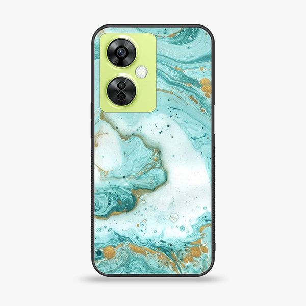 OnePlus Nord CE 3 Lite - Aqua Blue Marble Design - Premium Printed soft Bumper shock Proof Case
