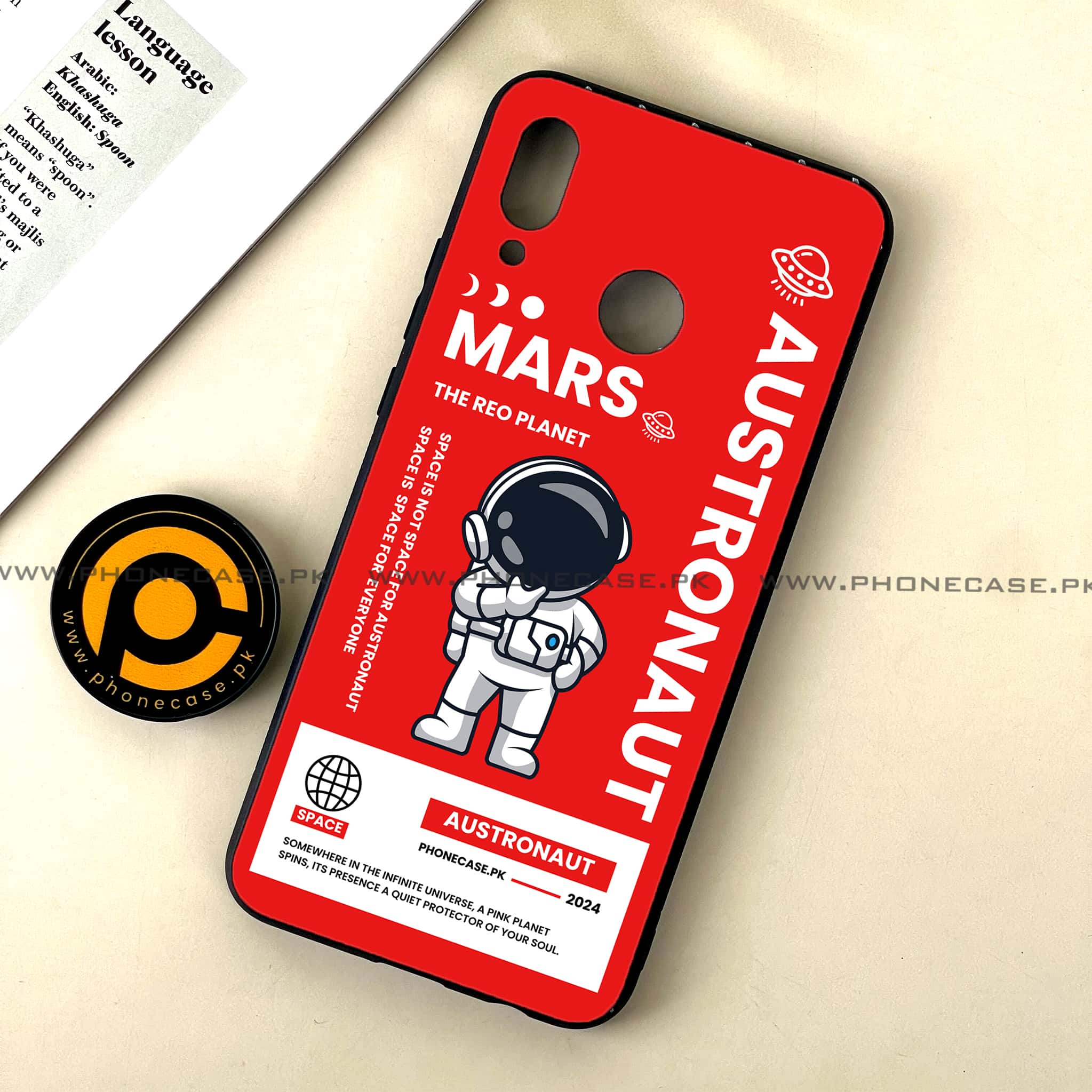 Huawei Nova 3 - Astronaut Series - Premium Printed Glass soft Bumper shock Proof Case