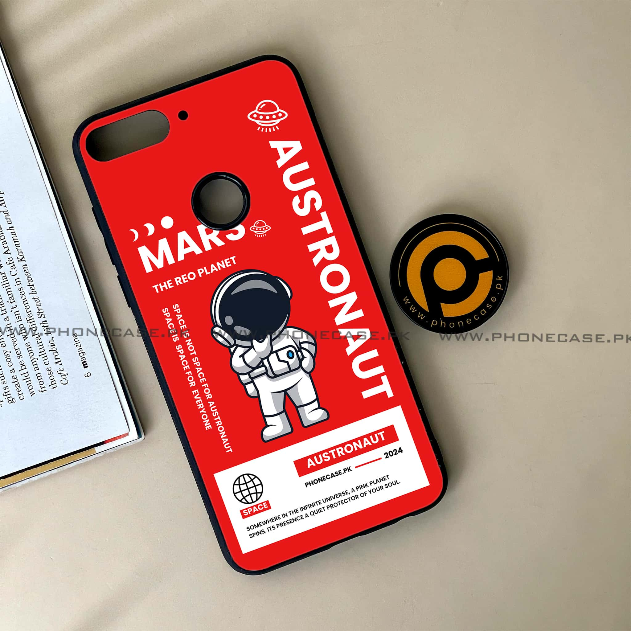 Huawei Y7 Prime (2018) - Astronaut Series - Premium Printed Glass soft Bumper shock Proof Case