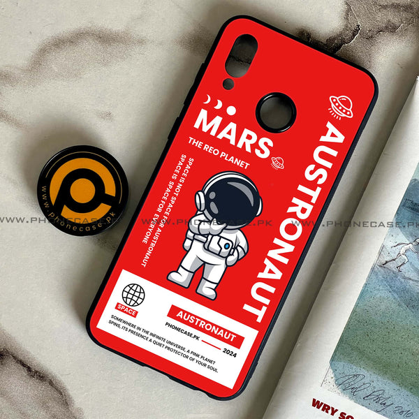 Huawei Honor Play - Astronaut Series - Premium Printed Glass soft Bumper shock Proof Case