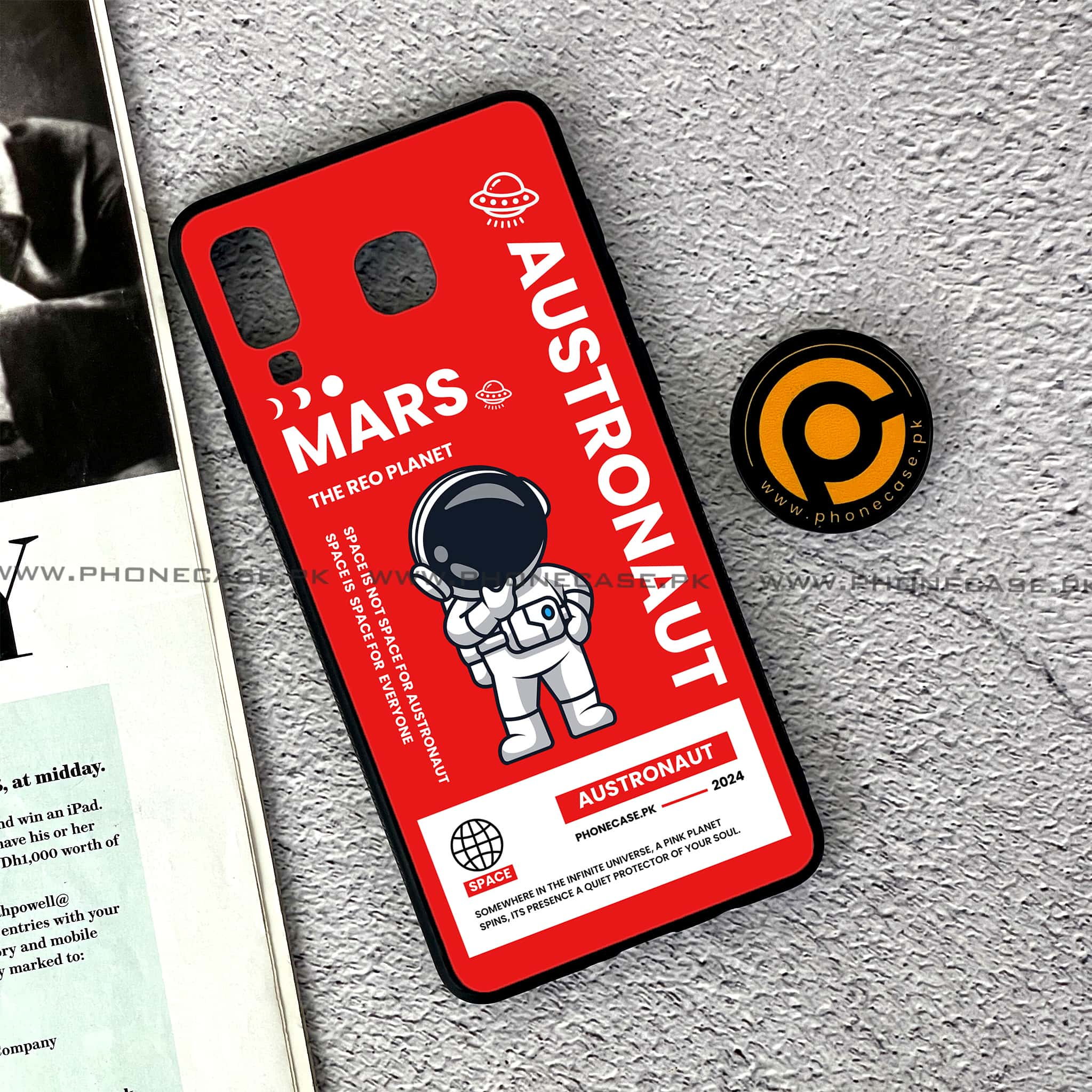 Samsung Galaxy A8 Star(A9 Star) - Astronaut Series - Premium Printed Glass soft Bumper shock Proof Case