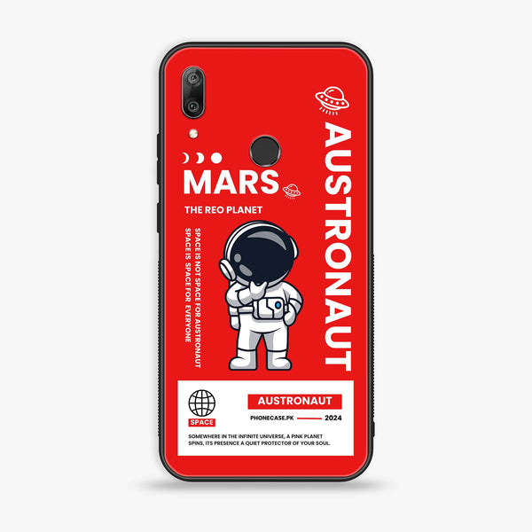 Huawei Y7 Prime (2019) - Astronaut Series - Premium Printed Glass soft Bumper shock Proof Case