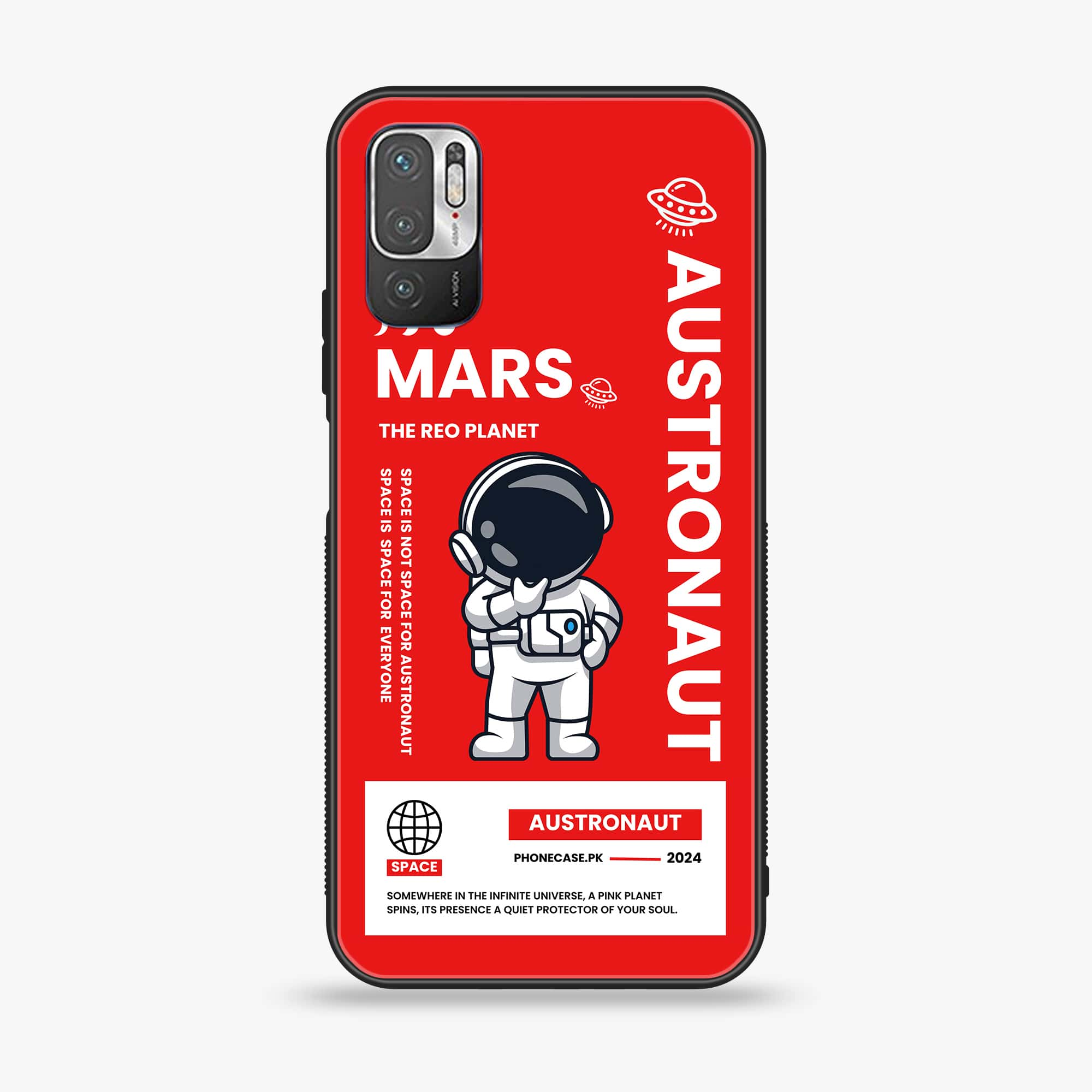 Xiaomi Redmi Note 10 5G - Astronaut Series - Premium Printed Glass soft Bumper shock Proof Case