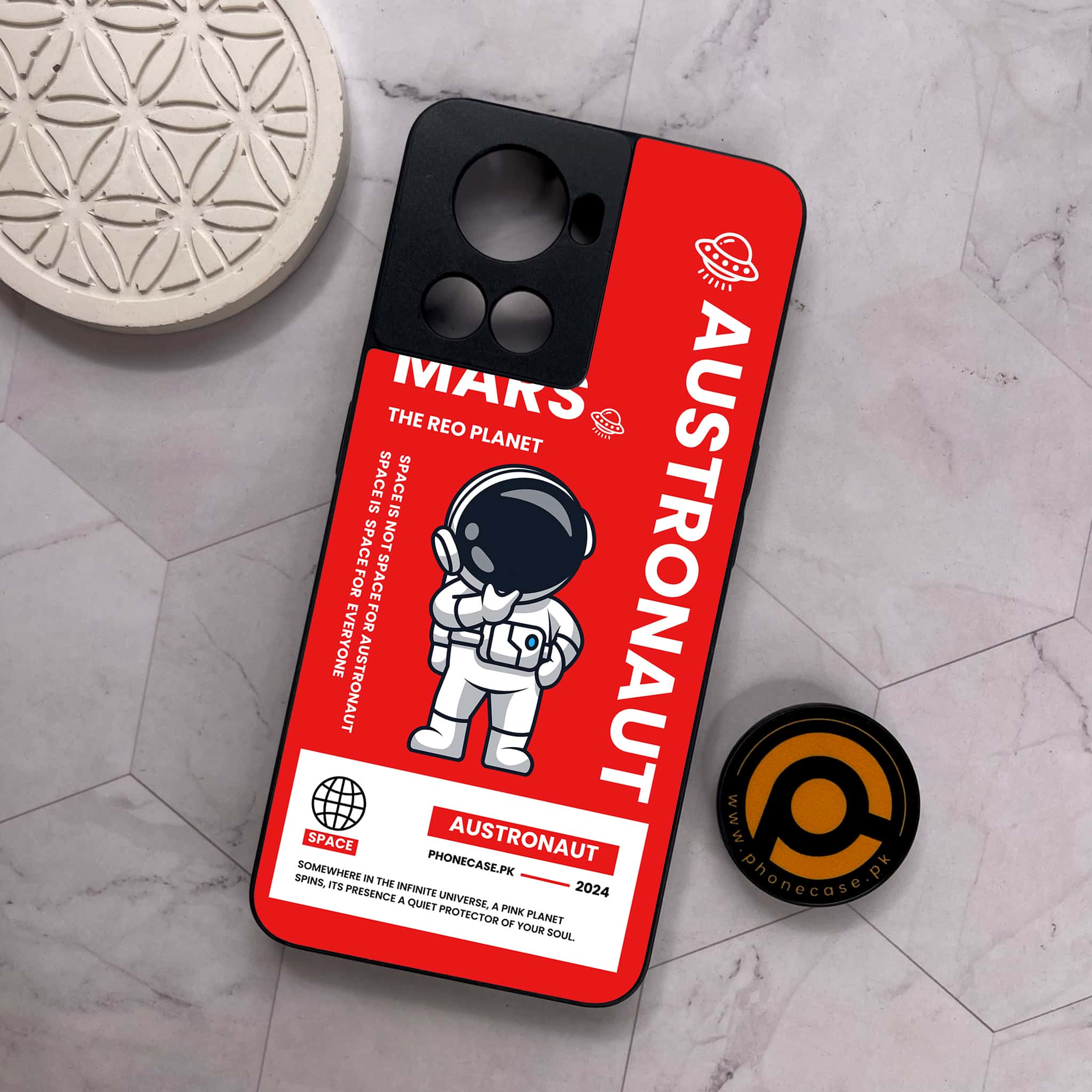 OnePlus 10R - Astronaut Series -  Premium Metal Printed soft Bumper shock Proof Case