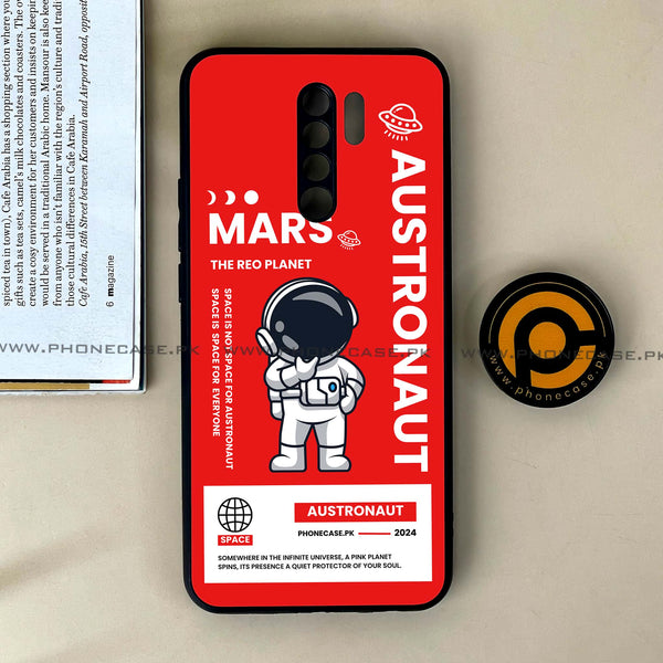 Xiaomi Redmi 9 - Astronaut Series - Premium Printed Glass soft Bumper shock Proof Case