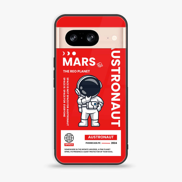 Google Pixel 8 - Astronaut Series - Premium Printed Glass soft Bumper shock Proof Case