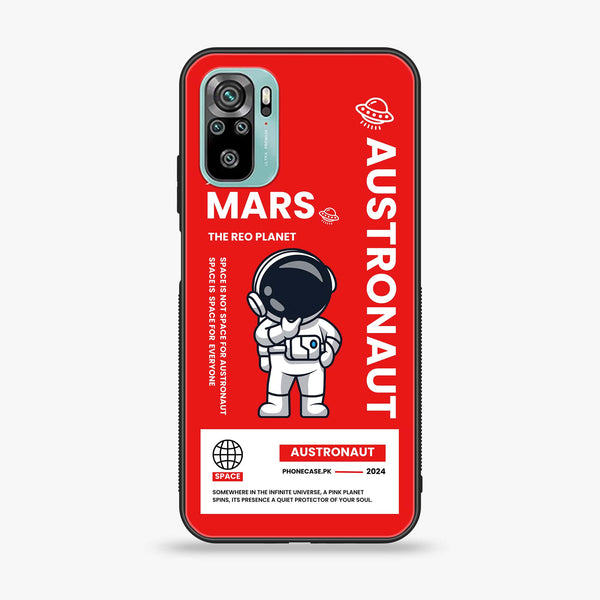 Xiaomi Redmi Note 10 - Astronaut Series - Premium Printed Glass soft Bumper shock Proof Case