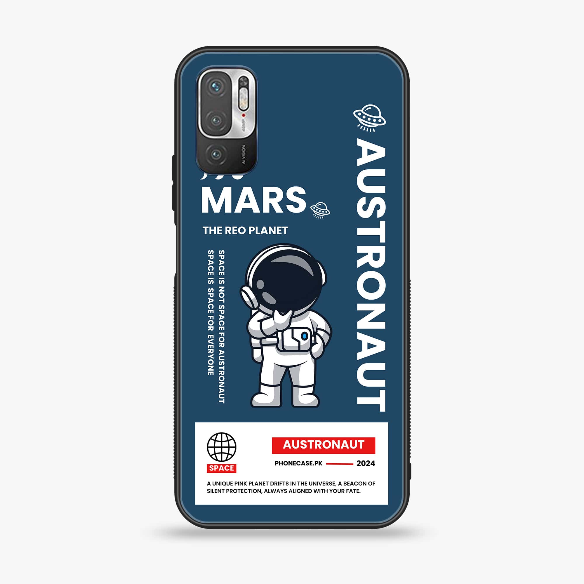 Xiaomi Redmi Note 10 5G - Astronaut Series - Premium Printed Glass soft Bumper shock Proof Case