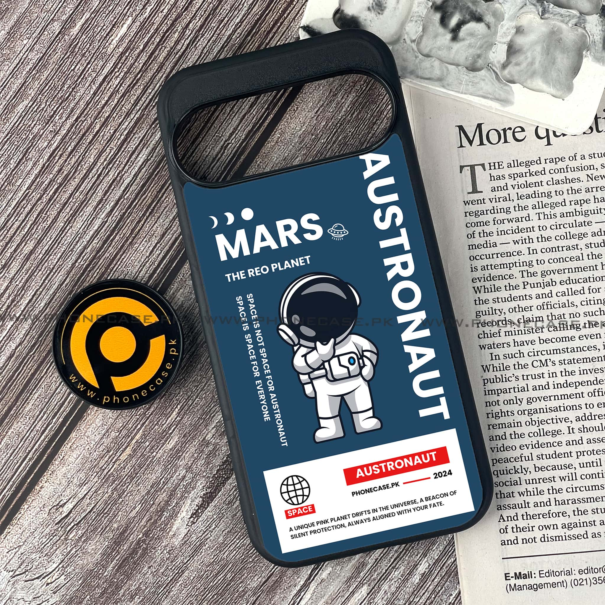 Google Pixel 9 Pro - Astronaut Series - Premium Printed Glass soft Bumper shock Proof Case