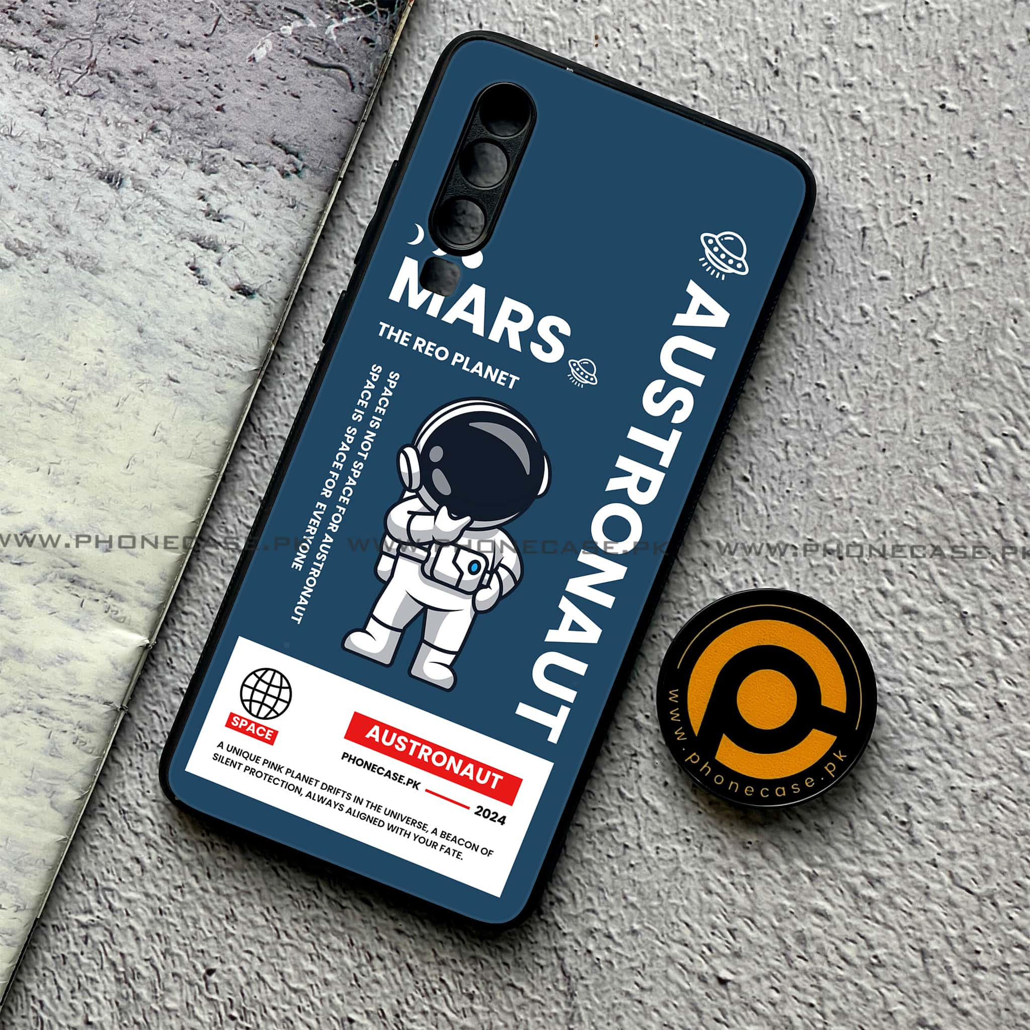 Huawei P30 - Astronaut Series - Premium Printed Glass soft Bumper shock Proof Case