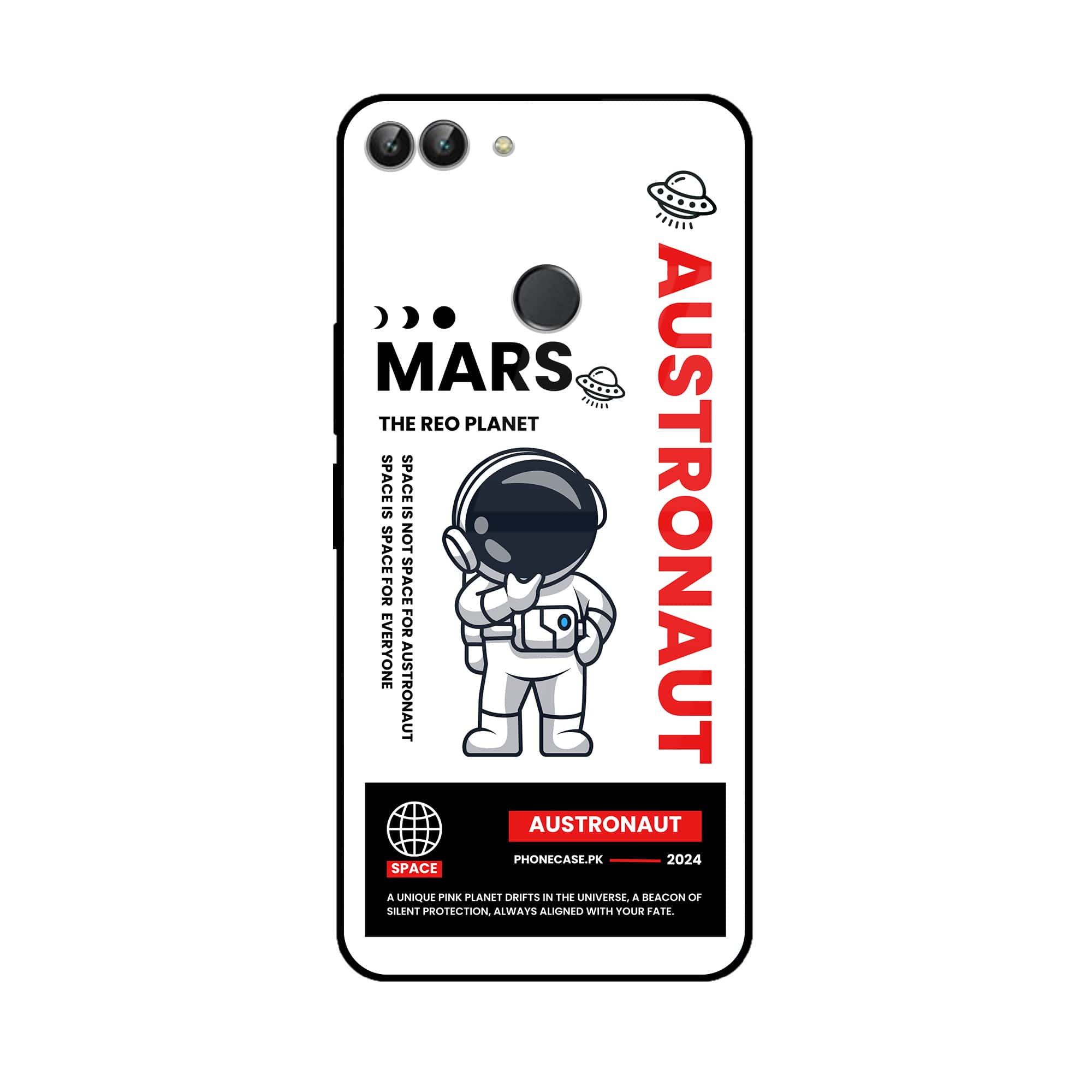 Huawei P Smart - Astronaut Series - Premium Printed Glass soft Bumper shock Proof Case