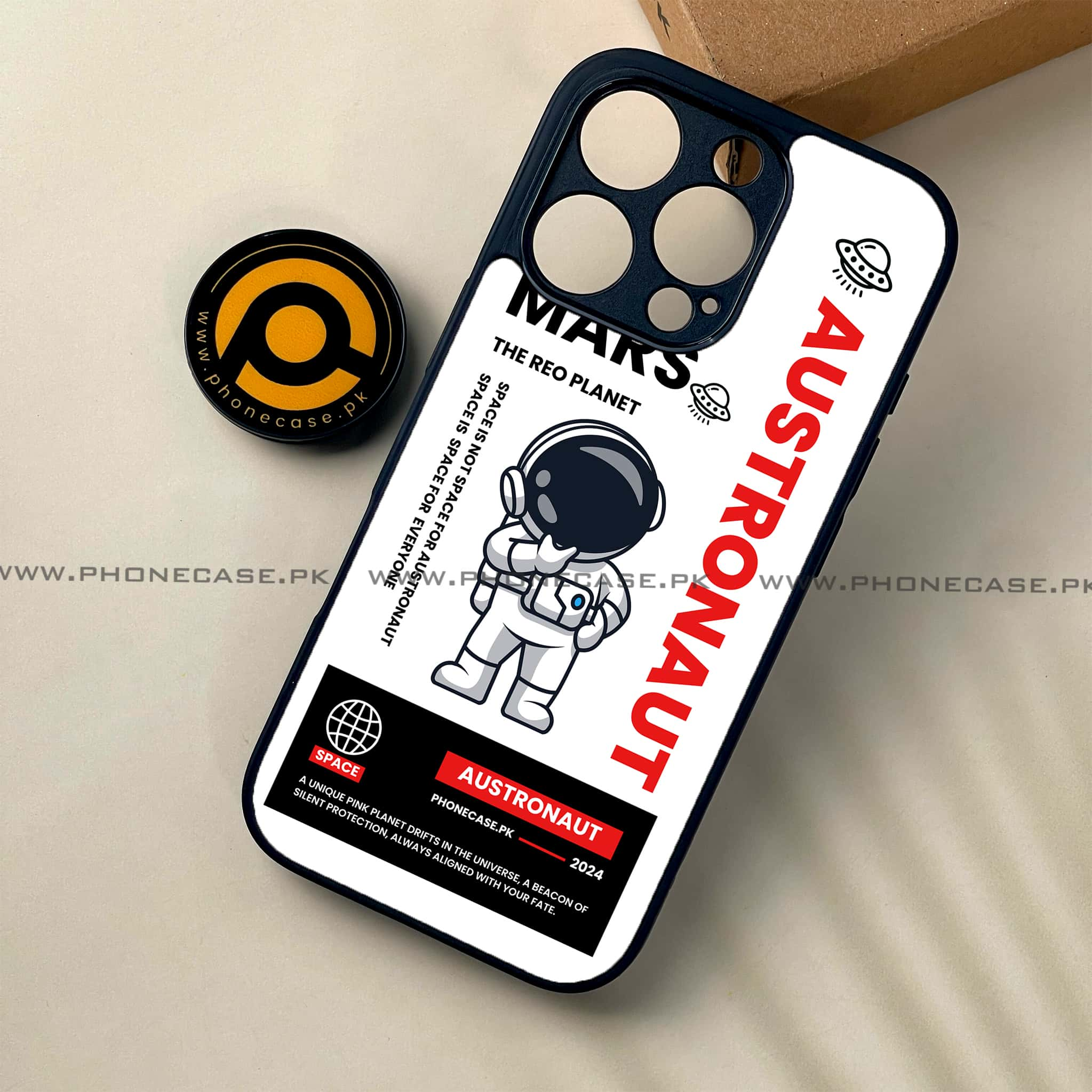 iPhone 16 Pro - Astronaut Series - Premium Printed Glass soft Bumper shock Proof Case