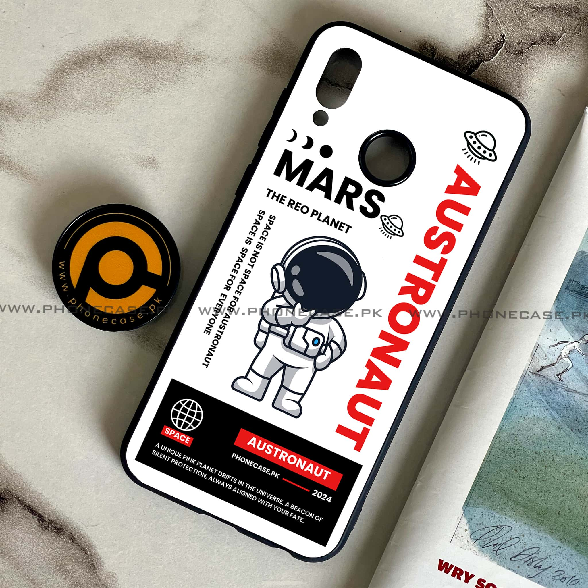 Huawei Honor Play - Astronaut Series - Premium Printed Glass soft Bumper shock Proof Case