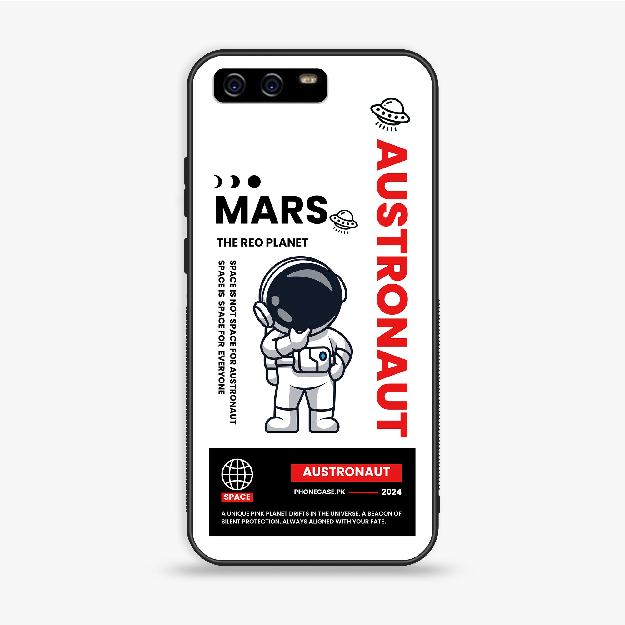 Huawei P10 Plus - Astronaut Series - Premium Printed Glass soft Bumper shock Proof Case