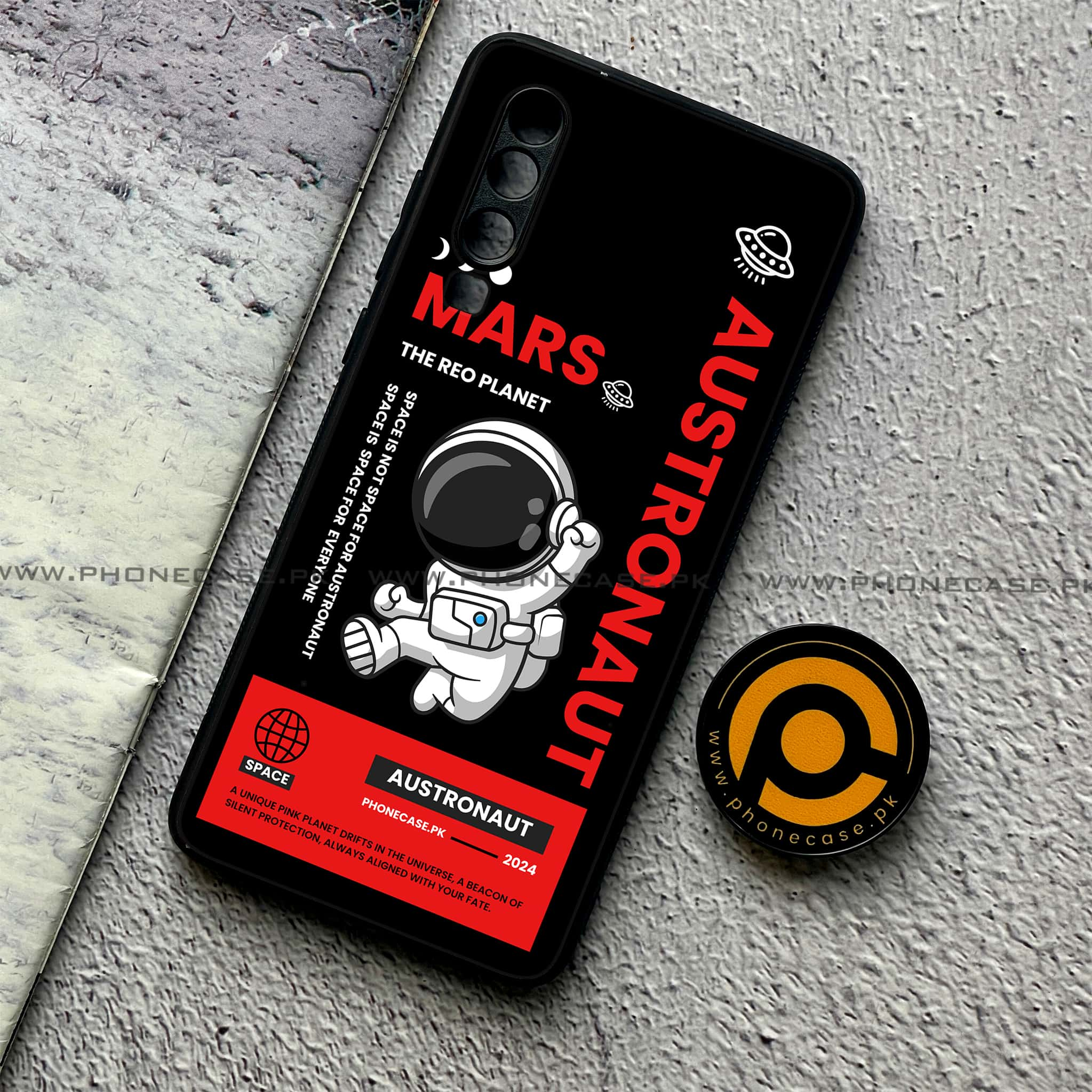 Huawei P30 - Astronaut Series - Premium Printed Glass soft Bumper shock Proof Case