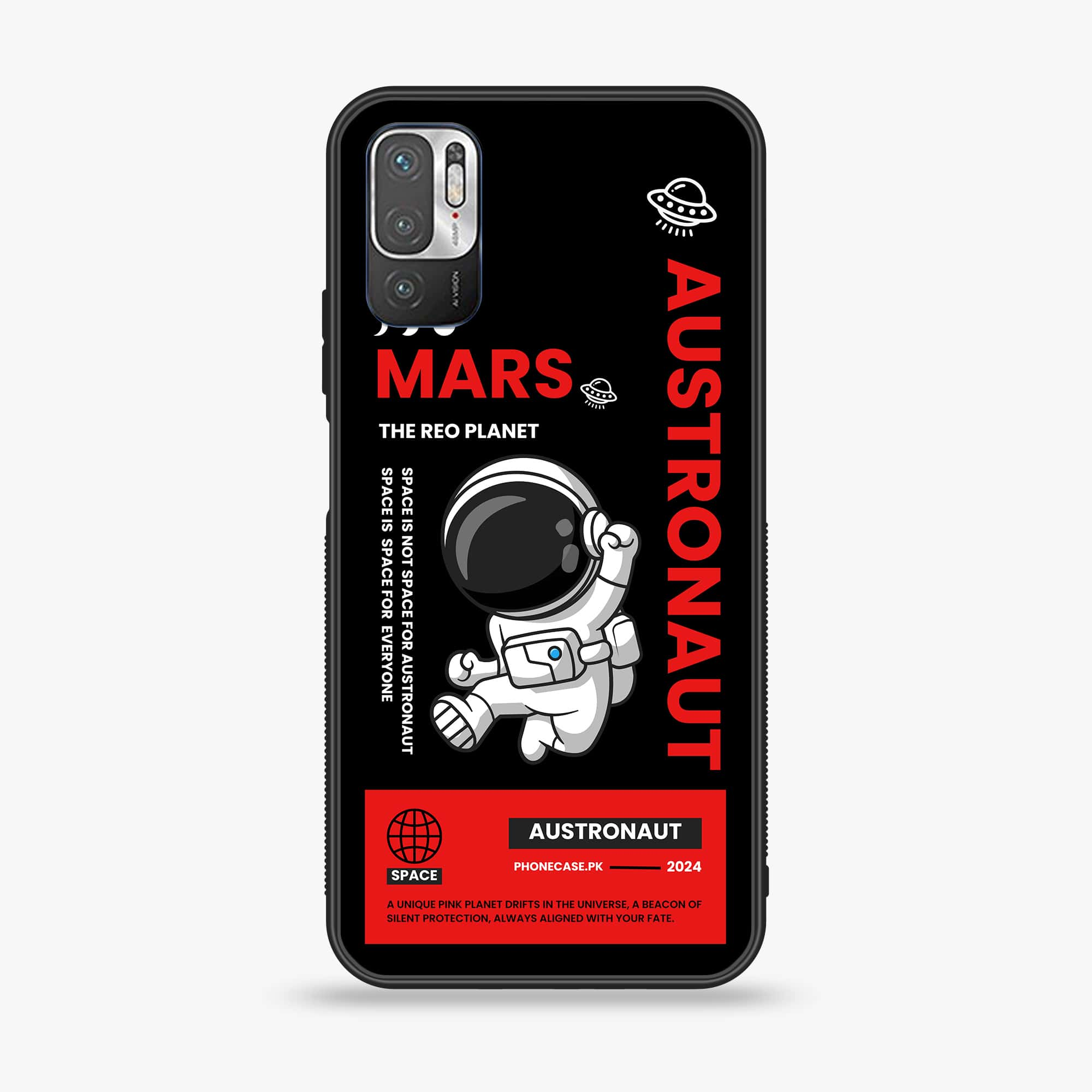 Xiaomi Redmi Note 10 5G - Astronaut Series - Premium Printed Glass soft Bumper shock Proof Case