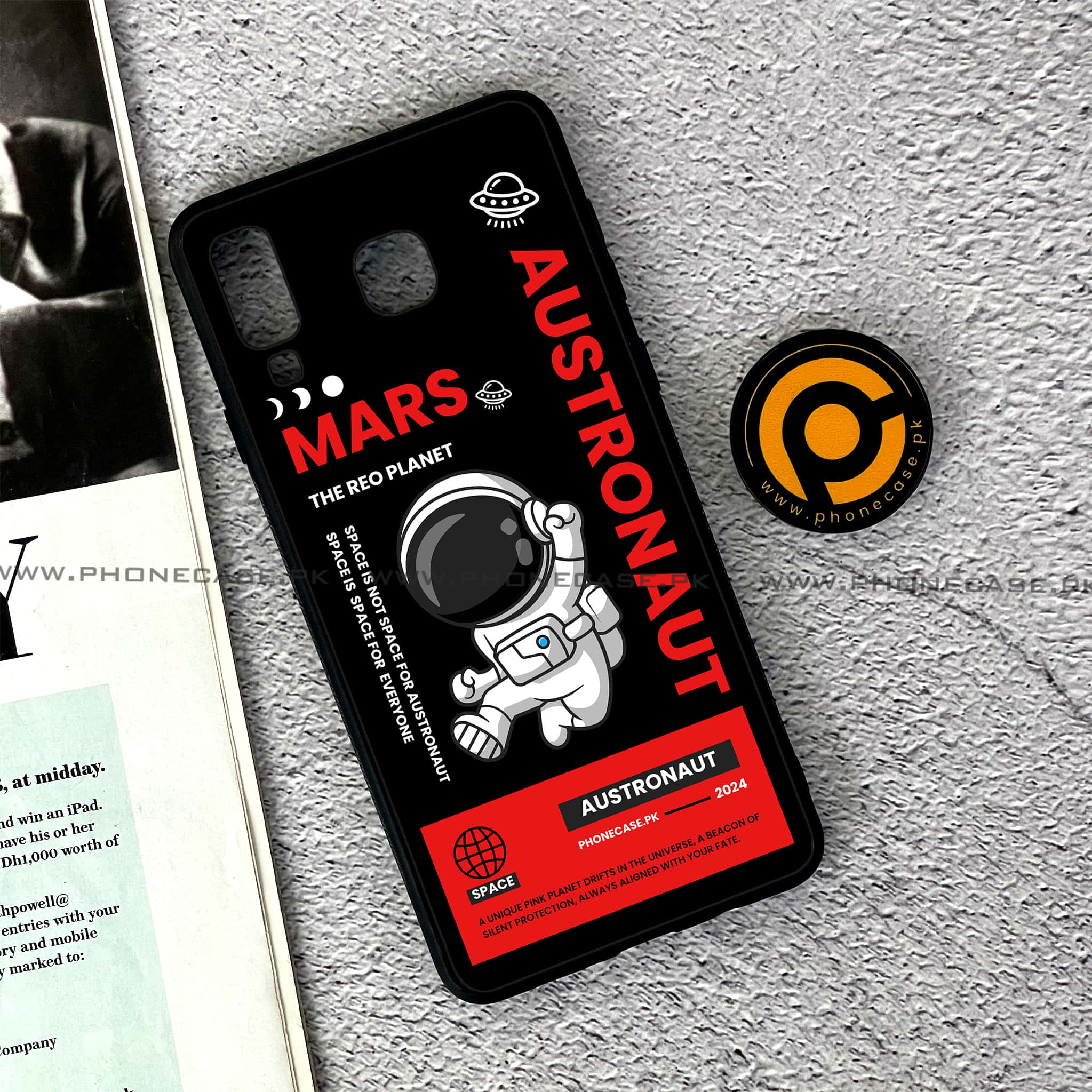 Samsung Galaxy A8 Star(A9 Star) - Astronaut Series - Premium Printed Glass soft Bumper shock Proof Case