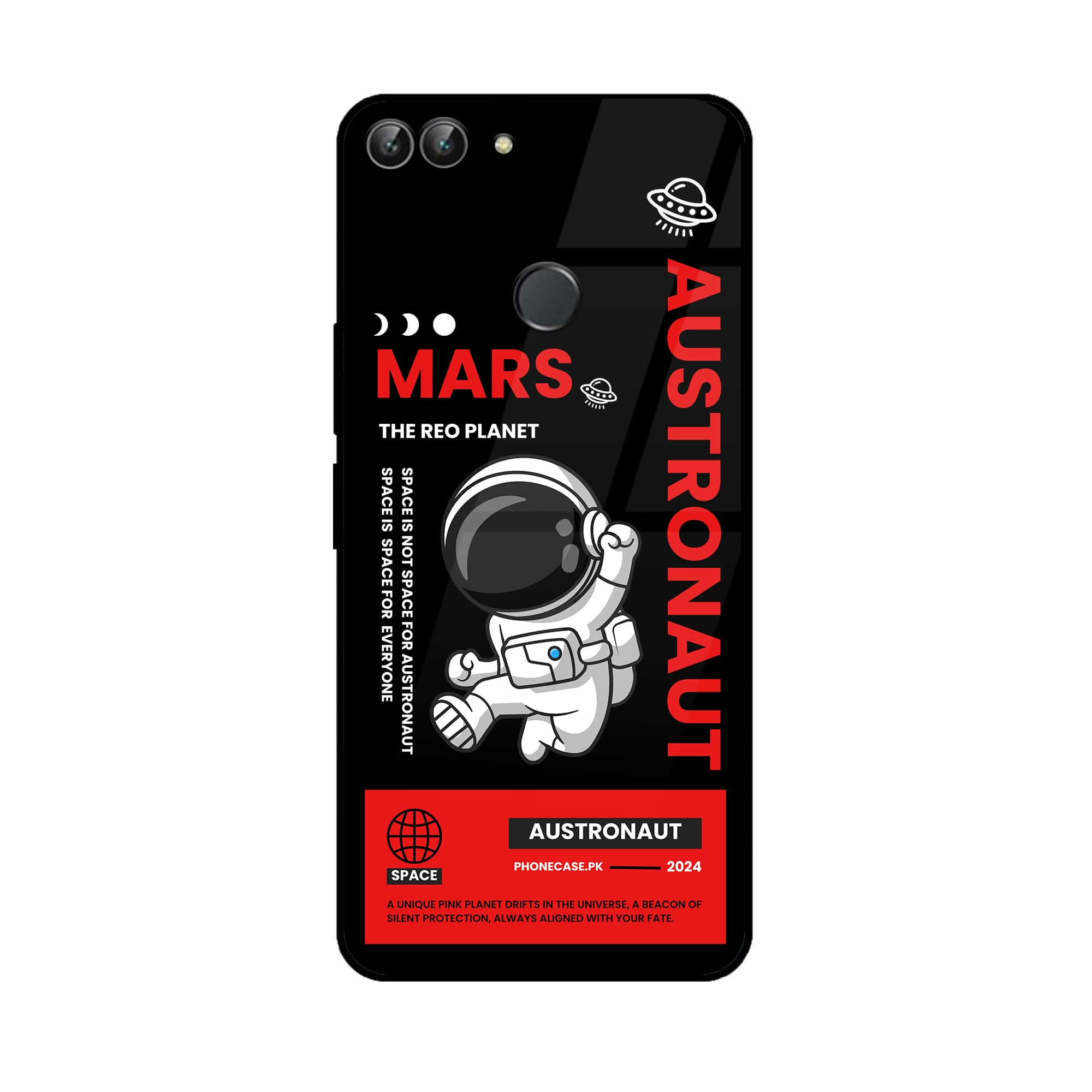 Huawei P Smart - Astronaut Series - Premium Printed Glass soft Bumper shock Proof Case