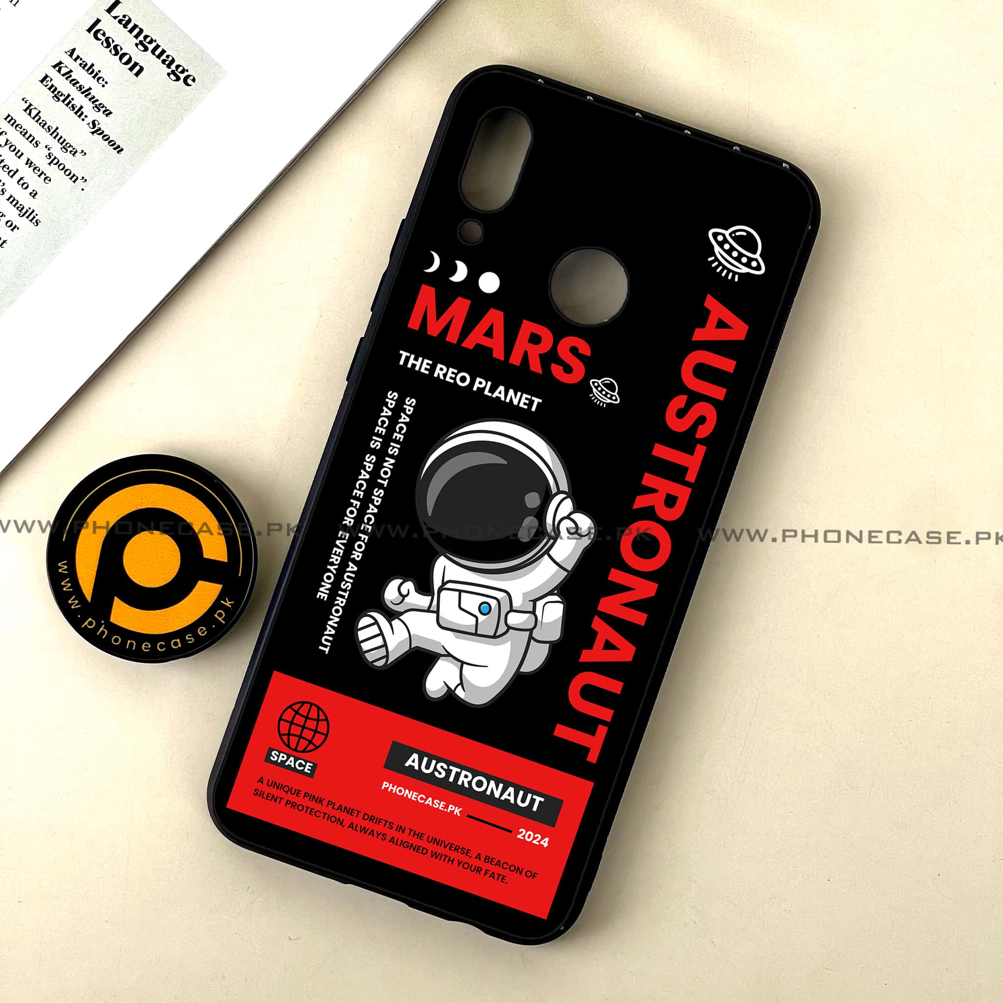 Huawei Nova 3 - Astronaut Series - Premium Printed Glass soft Bumper shock Proof Case