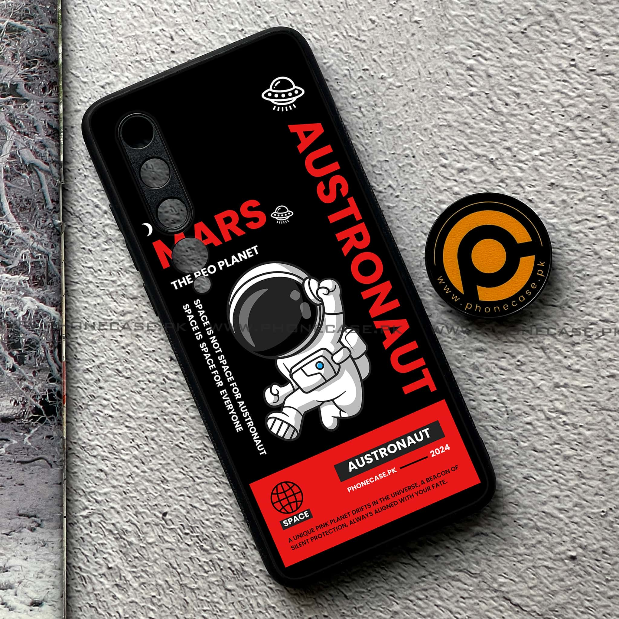 Xiaomi Mi 10 - Astronaut Series - Premium Printed Glass soft Bumper shock Proof Case