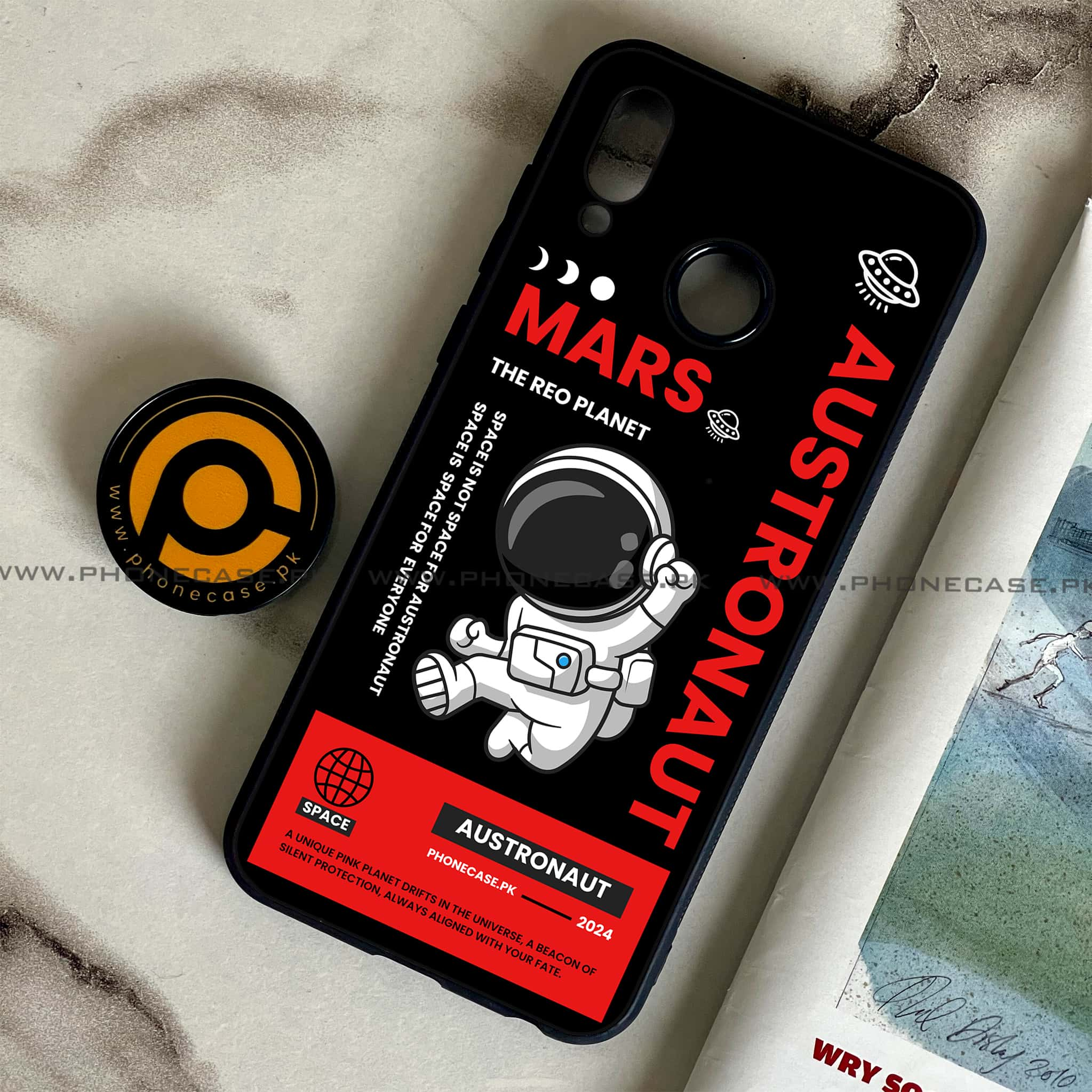 Huawei Honor Play - Astronaut Series - Premium Printed Glass soft Bumper shock Proof Case