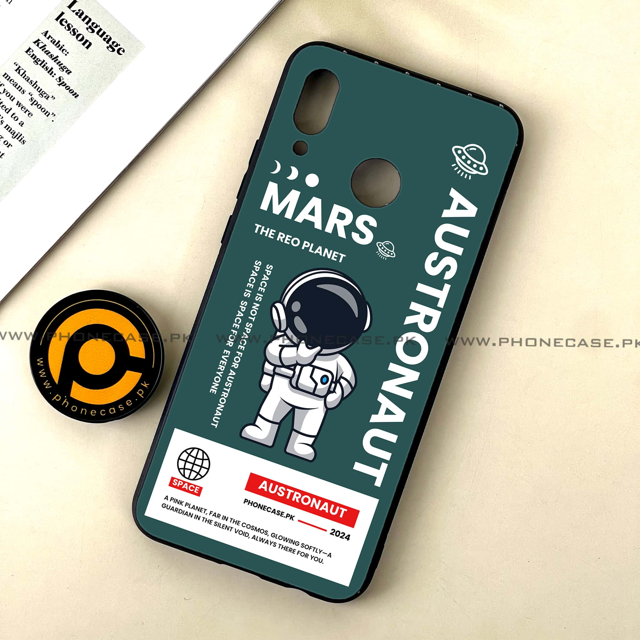 Huawei Nova 3 - Astronaut Series - Premium Printed Glass soft Bumper shock Proof Case