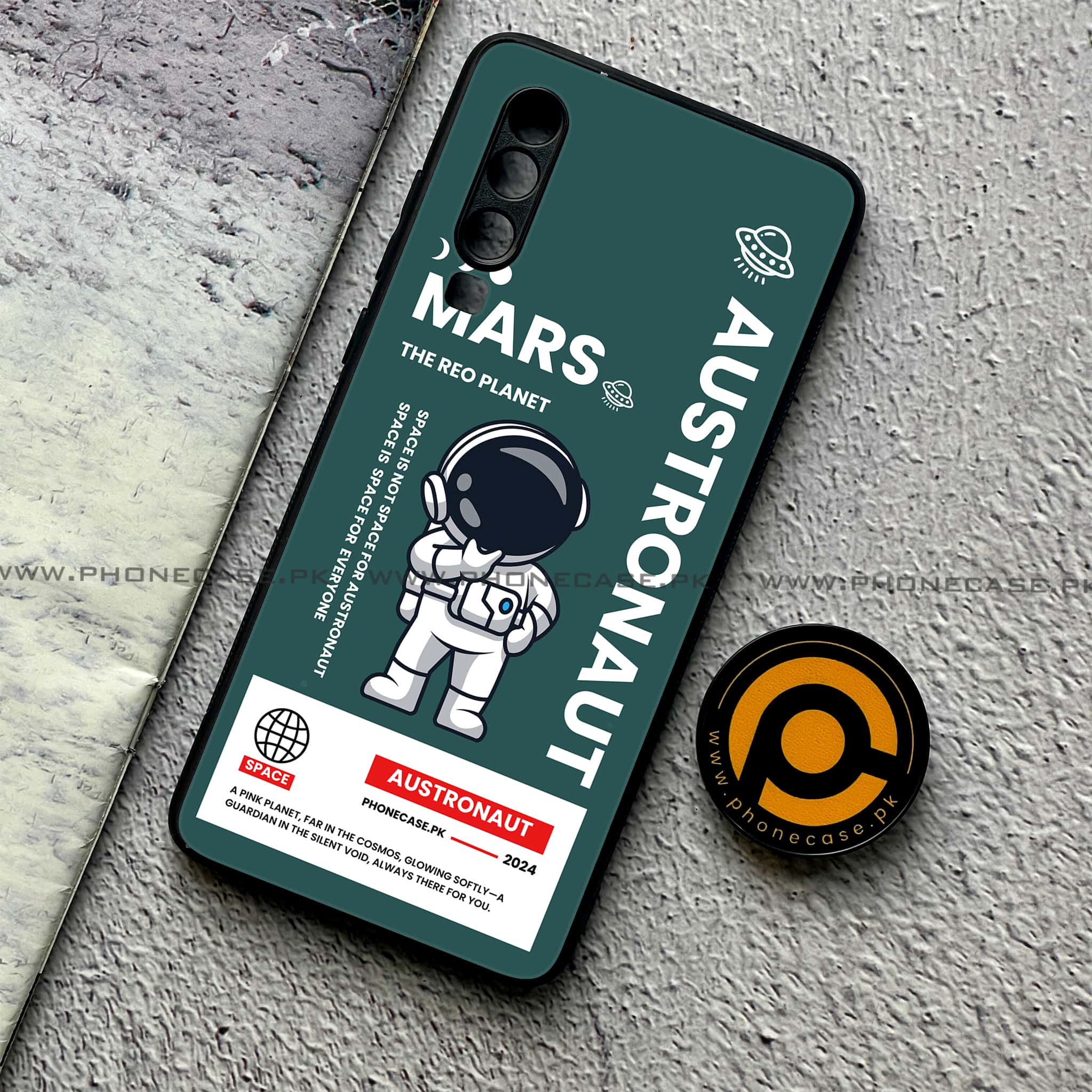 Huawei P30 - Astronaut Series - Premium Printed Glass soft Bumper shock Proof Case