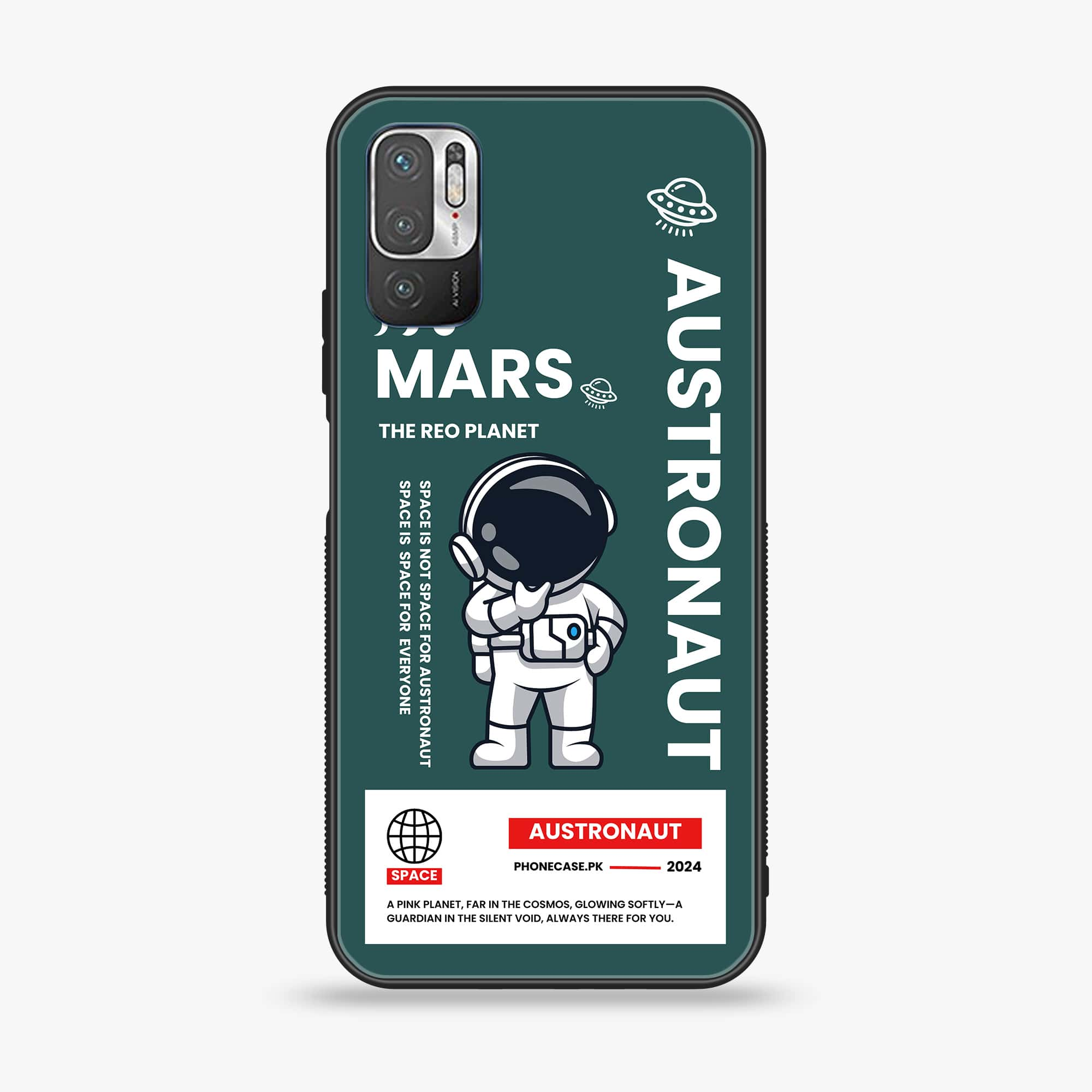 Xiaomi Redmi Note 10 5G - Astronaut Series - Premium Printed Glass soft Bumper shock Proof Case