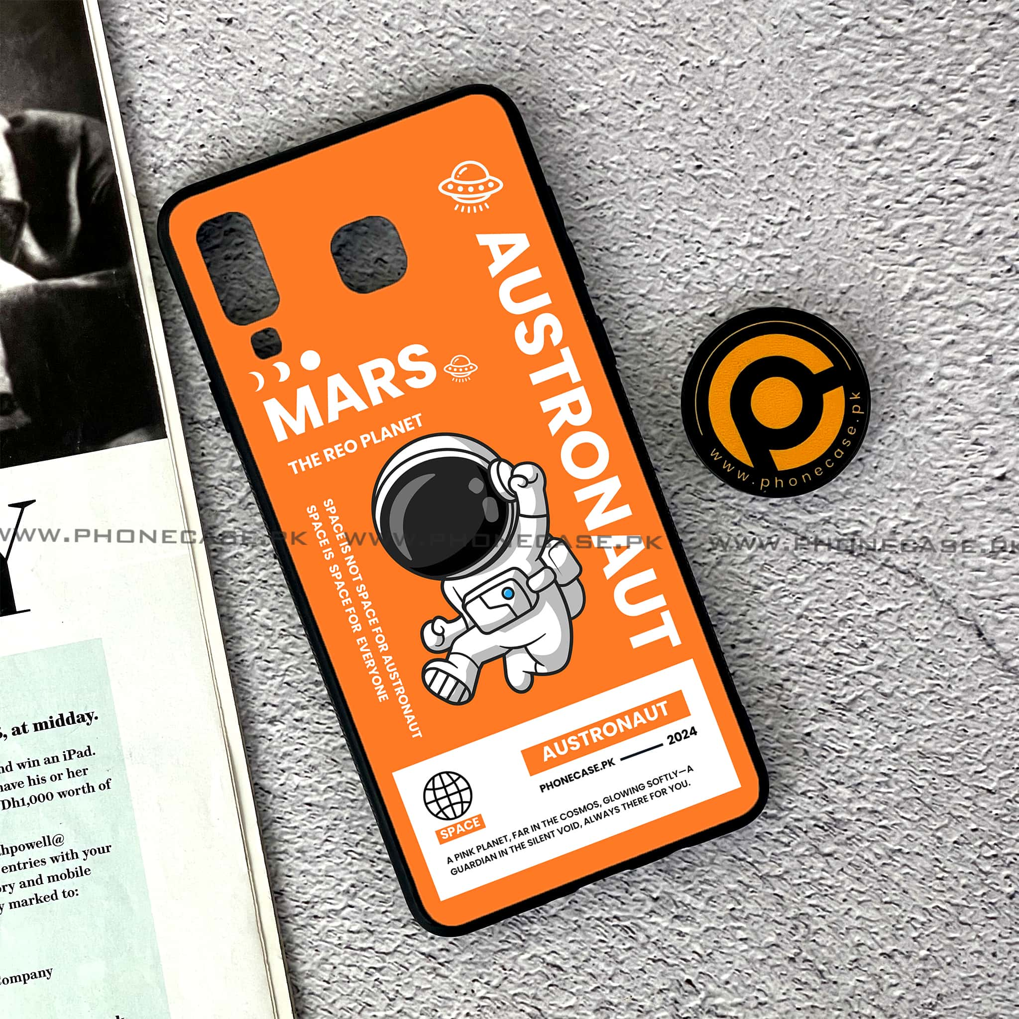 Samsung Galaxy A8 Star(A9 Star) - Astronaut Series - Premium Printed Glass soft Bumper shock Proof Case