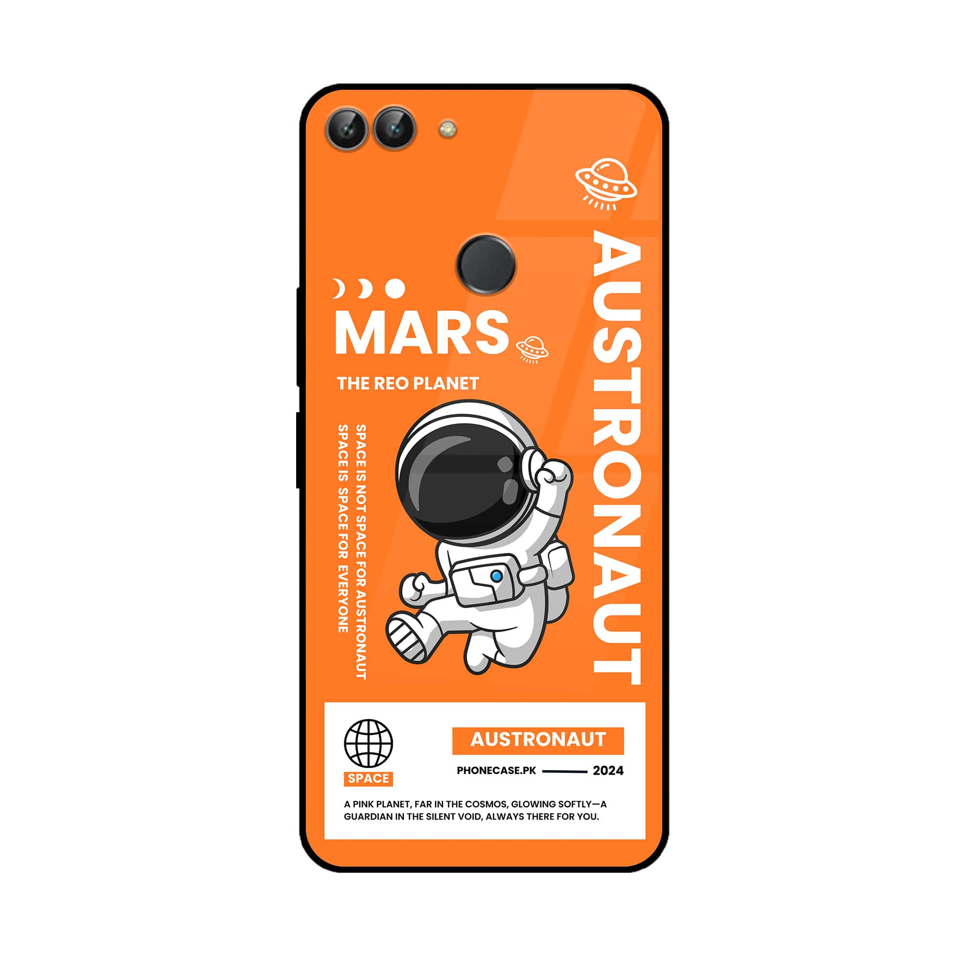 Huawei P Smart - Astronaut Series - Premium Printed Glass soft Bumper shock Proof Case