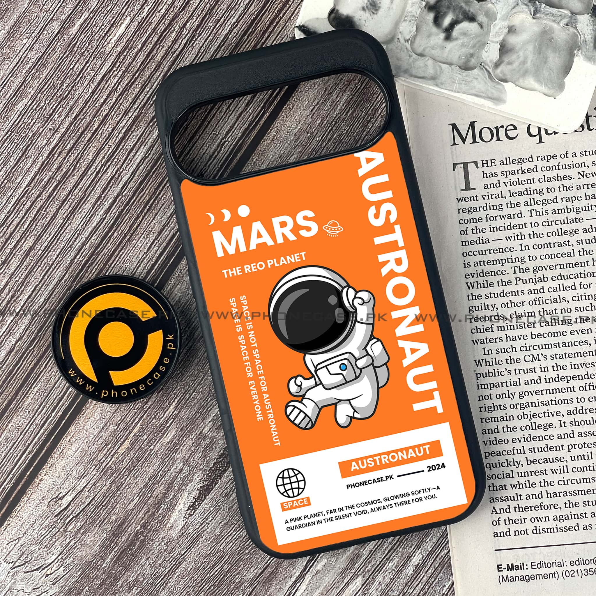 Google Pixel 9 Pro - Astronaut Series - Premium Printed Glass soft Bumper shock Proof Case