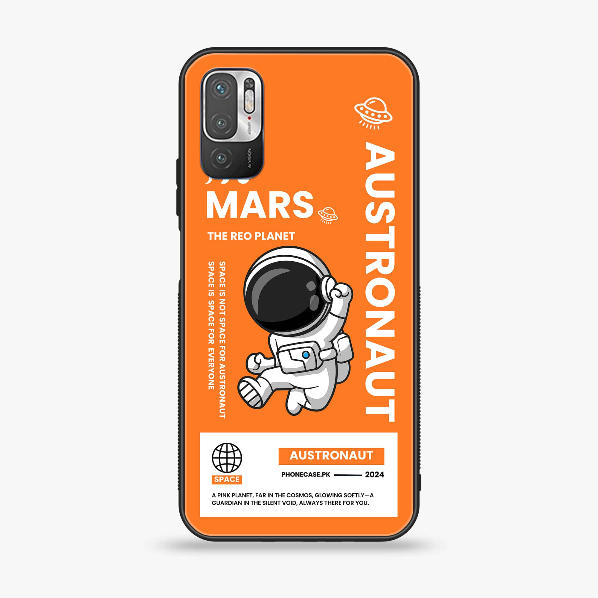 Xiaomi Redmi Note 10 5G - Astronaut Series - Premium Printed Glass soft Bumper shock Proof Case