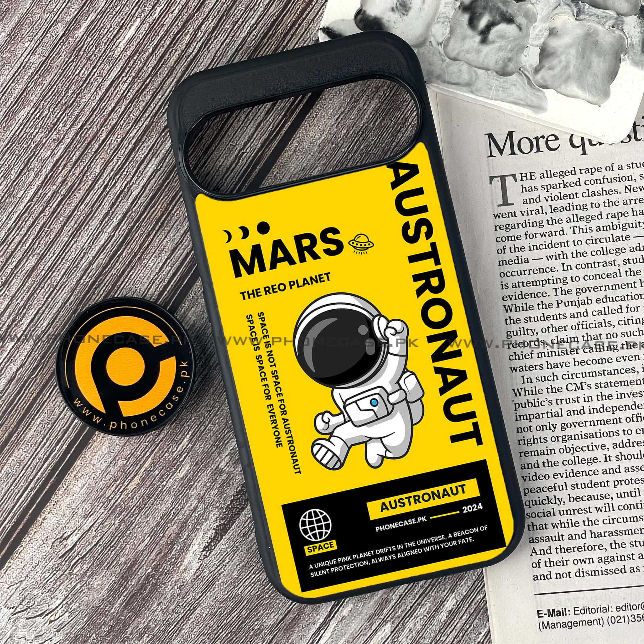 Google Pixel 9 Pro - Astronaut Series - Premium Printed Glass soft Bumper shock Proof Case