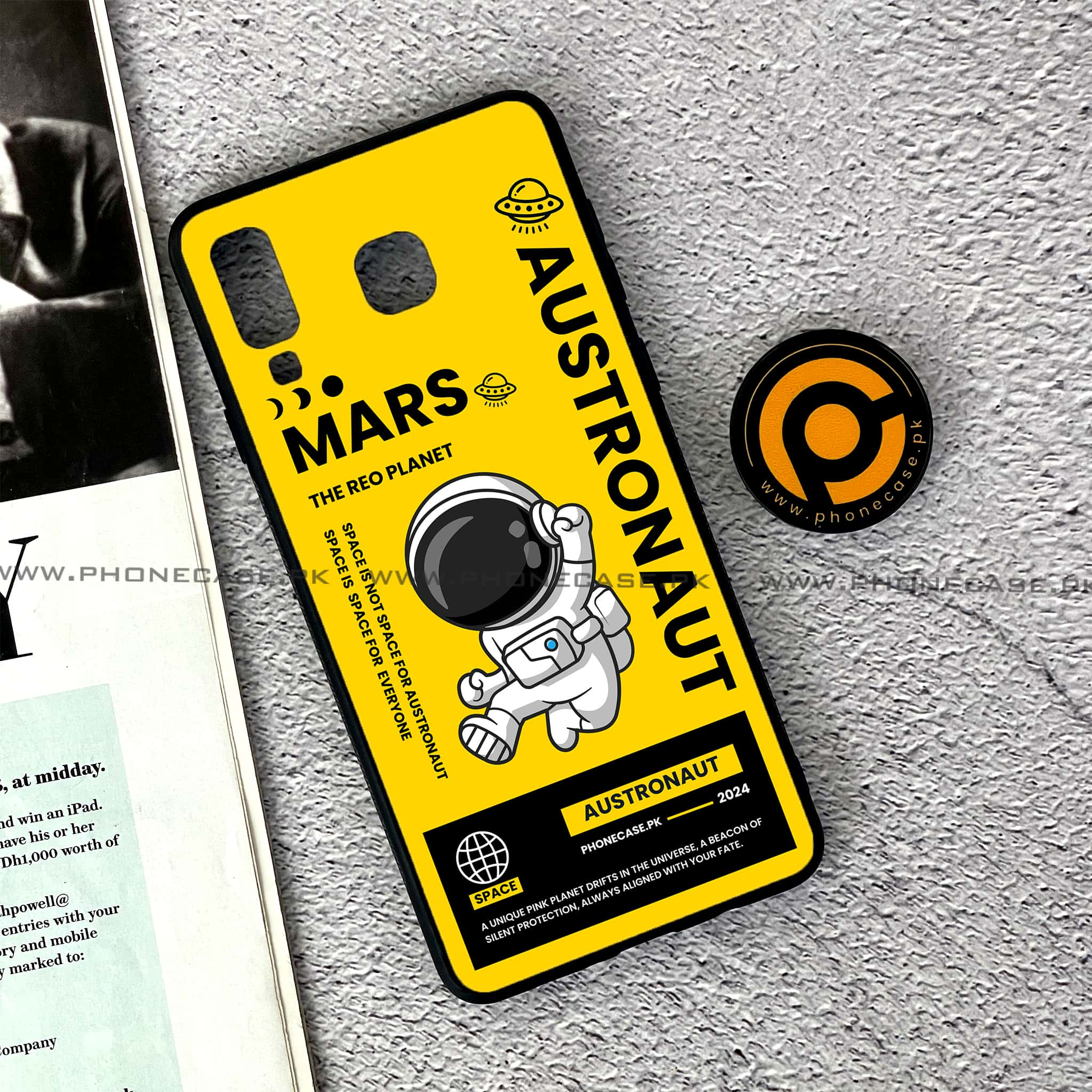 Samsung Galaxy A8 Star(A9 Star) - Astronaut Series - Premium Printed Glass soft Bumper shock Proof Case