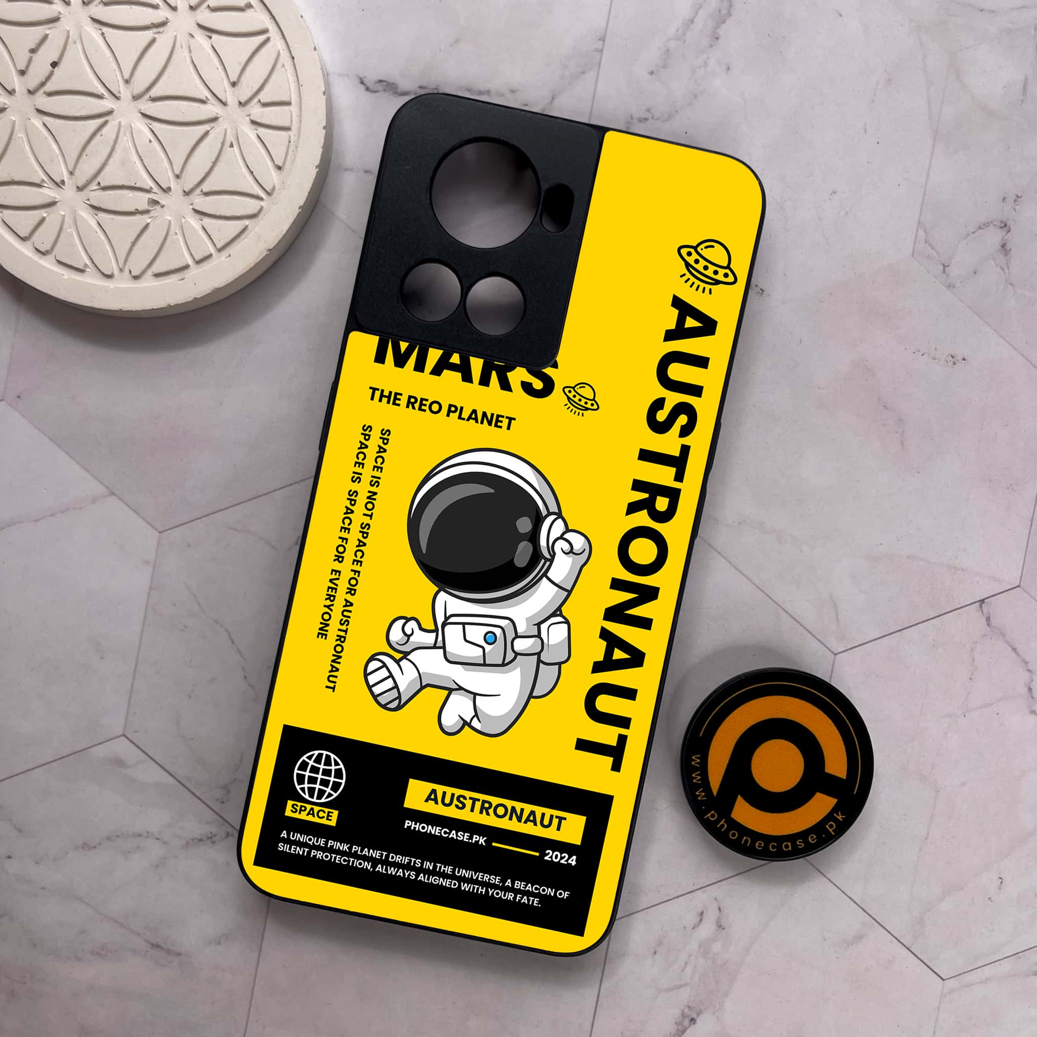 OnePlus 10R - Astronaut Series -  Premium Metal Printed soft Bumper shock Proof Case